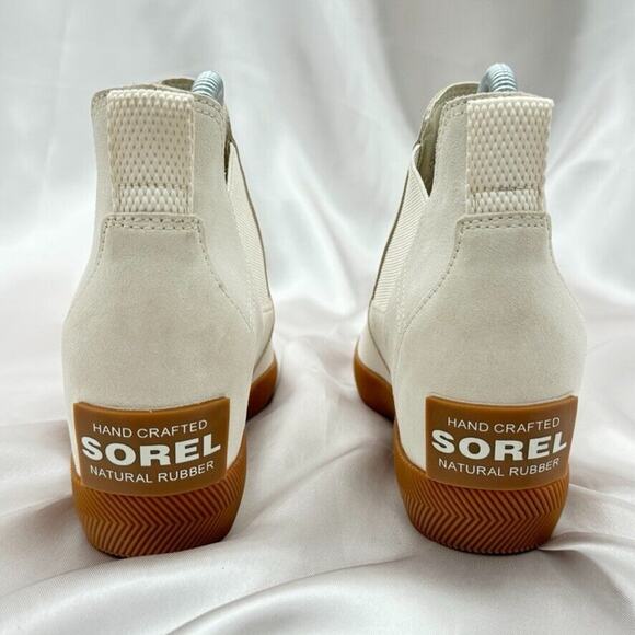 Sorel Out N About Wedge II White Waterproof Slip-On Shoes Booties Women Size 7 - Picture 3 of 16